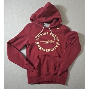 Nike FSU Seminoles Garnet Hoodie Womens Medium Pullover College Football